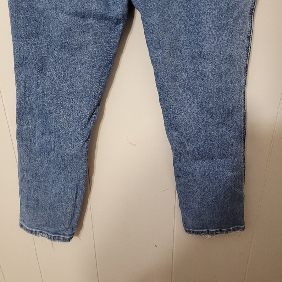 Mica Los Angeles Jeans Womens Blue Distressed Slim Straight High Rise Size 24 - Picture 8 of 11
